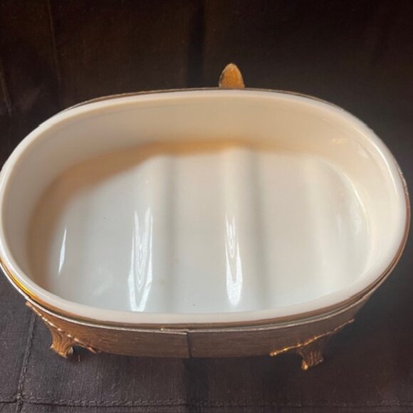 50's 24 Kt Gold-Plated Stylebuilt Butterfly Hollywood Reg. Soap Dish W Cup Hlder - Picture 3 of 7